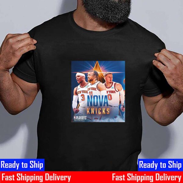 The Nova Knicks Trio Jalen Brunson Josh Hart And Donte Divincenzo Of New York Knicks Essential T-Shirt