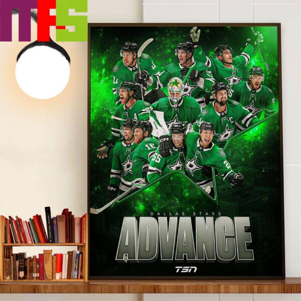 The Stars Beat The Golden Knights In Game 7 To Advance To The Second Round Stanley Cup Playoffs 2024 Wall Decor Poster Canvas