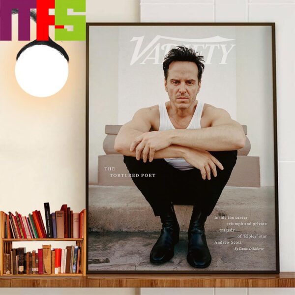 The Tortured Poet Andrew Scott On Cover Of Variety For The Latest Issue Home Decorations Wall Art Poster Canvas