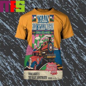 Train And REO Speedwagon Summer Road Trip 2024 With Yatch Rock Revue 23 August All Over Print Shirt