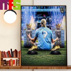 Two Seasons Two Premier League Titles Two Golden Boots Winner Is Erling Haaland Home Decorations Poster Canvas