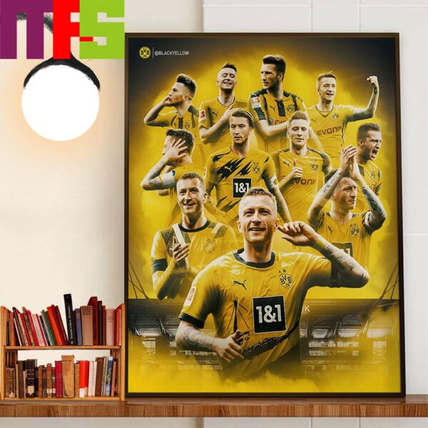 Unforgettable Memories 12 Years Of Marco Reus In Borussia Dortmund Home Decorations Poster Canvas