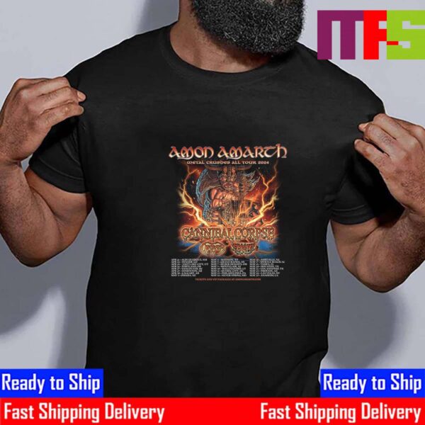 Vikings Of North America Amon Amarth Metal Crushes All Tour 2024 Essential T-Shirt