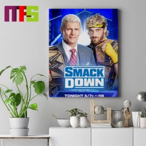 WWE Champion Cody Rhodes and United States Champion Logan Paul WWE King And Queen Of The Ring Match Official Poster Wall Decor Poster Canvas