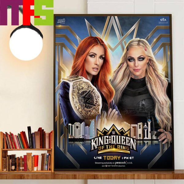 WWE Womens World Champion Becky Lynch Vs LIV Morgan At WWE King And Queen Of The Ring 2024 Wall Art Decor Poster Canvas