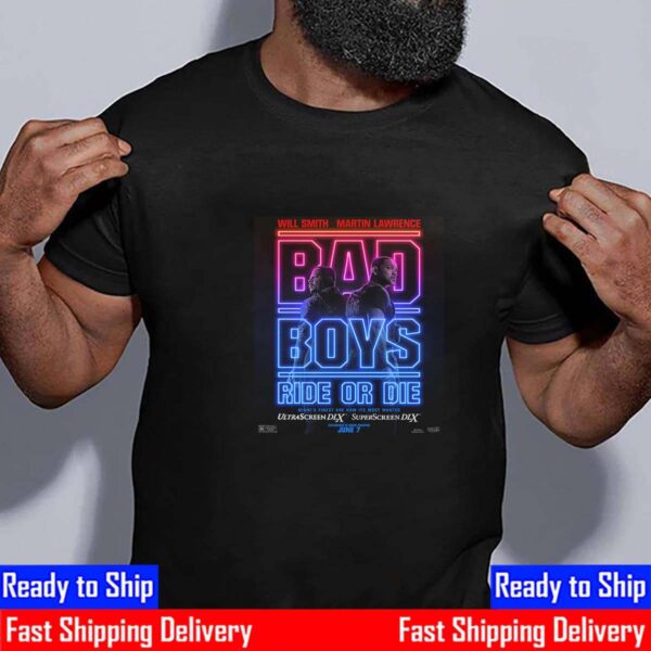 Will Smith And Martin Lawrence In Bad Boys Ride Or Die UltraScreen DLX And SuperScreen DLX Official Poster Essential T-Shirt