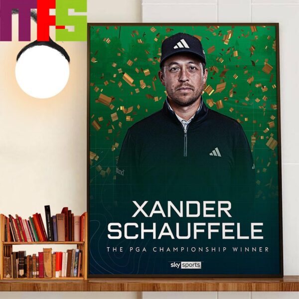 Xander Schauffele Is The 2024 PGA Championship Winner Home Decorations Poster Canvas