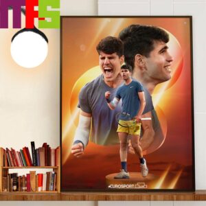 2024 Carlos Alcaraz Secures First Roland-Garros Title Decor Wall Art Poster Canvas