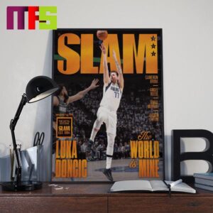 2024 NBA Finals The World Is Mine Luka Doncic On The Cover Of SLAM 250 The Orange Metal Edition Home Decor Poster Canvas