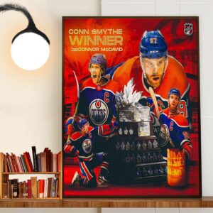 2024 Stanley Cup Finals MVP Conn Smythe Trophy Winner Is Connor McDavid Decor Wall Art Poster Canvas