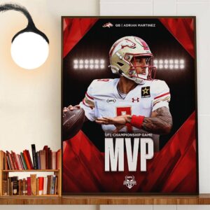 2024 UFL Championship Game MVP Is Adrian Martinez QB Birmingham Stallions Wall Art Decor Poster Canvas
