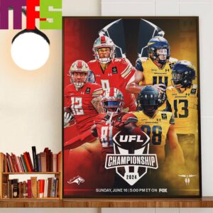 2024 United Football League UFL Championship Matchup Is Set Birmingham Stallions Vs San Antonio Brahmas Decor Wall Art Poster Canvas