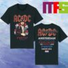 ACDC Power Up Tour EU 2024 Features The Albums Neon Lightning Bolt Graphic Two Sided T Shirt