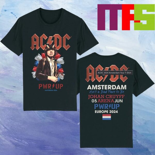 ACDC 2024 Amsterdam Power Up Tour Two Sided T-Shirt