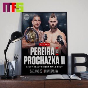 Alex Pereira vs Jiri Prochazka UFC 303 In Las Vegas On June 29th 2024 Home Decor Poster Canvas