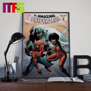 Amazing Spider Man Blood Hunt Marvel Comic On June 12th 2024 Chapter 2 Spider Man And The Lizard Home Decor Poster Canvas