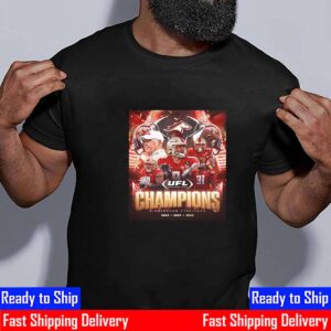 Back-To-Back-To-Back 2022 2023 2024 Birmingham Stallions UFL Champions Essential T-Shirt