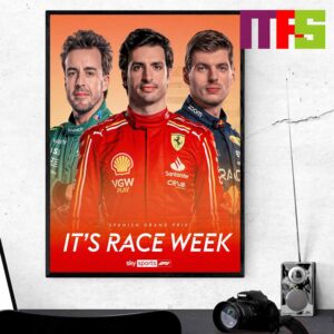 Barcelona Spanish Grand Prix Race Week F1 Round 10 On June 21-23rd 2024 Home Decor Poster Canvas