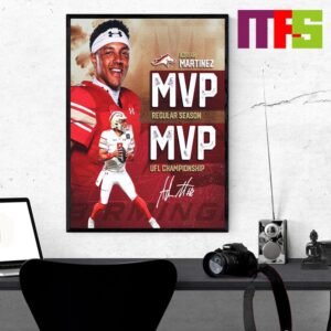Birmingham Stallions UFL Champions 2024 MVP Adrian Martinez Regular Season Home Decor Poster Canvas Birmingham Stallions UFL Champions 2024 MVP Adrian Martinez Regular Season Home Decor Poster Canvas