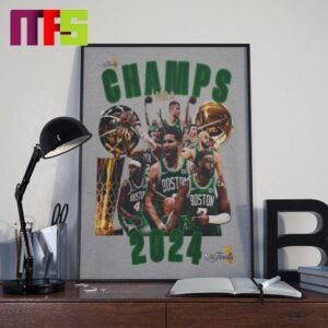 Boston Celtics 2024 NBA Finals Champions Playoffs Basketball Home Decor Poster Canvas
