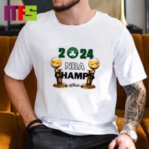 Boston Celtics 2024 NBA Finals Trophy Champions Playoffs Basketball Essential T-Shirt