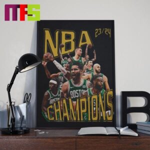 Boston Celtics 23-24 NBA Champions Basketball Jayson Tatum Jaylen Brown Home Decor Poster Canvas