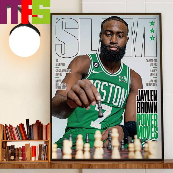 Boston Celtics Jaylen Brown Power Moves On Cover SLAM 242 Decor Wall Art Poster Canvas