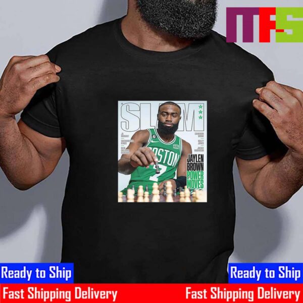 Boston Celtics Jaylen Brown Power Moves On Cover SLAM 242 Essential T-Shirt