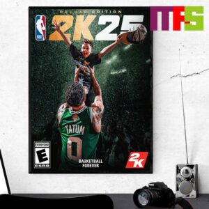 Boston Celtics Jayson Tatum Shares Adorable Moment With His Son NBA 2K25 Home Decor Poster Canvas