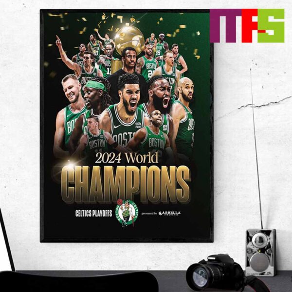 Boston Celtics NBA Champions 2024 World Champions Home Decor Poster Canvas