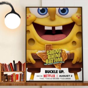 Buckle Up Saving Bikini Bottom The Sandy Cheeks Movie Official Poster Decor Wall Art Poster Canvas