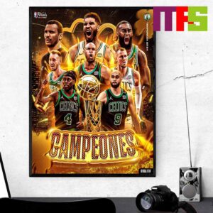 Campeos Boston Celtics 2024 NBA Champions Home Decor Poster Canvas