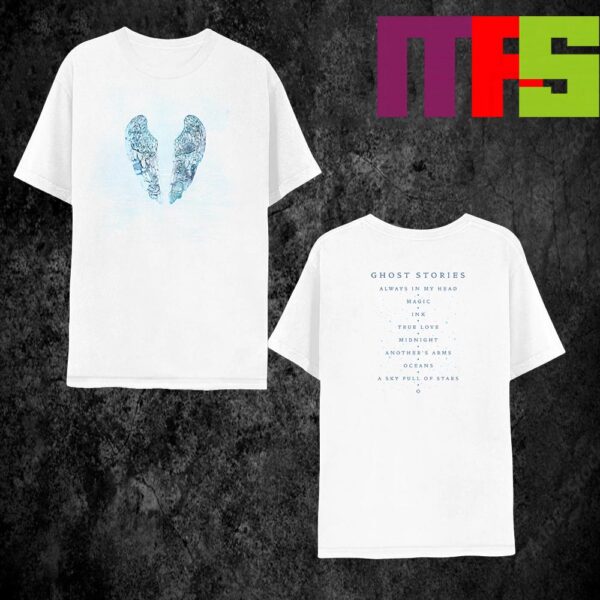 Coldplay Ghost Stories Album Tracklistings On The Back Two Sided T-Shirt