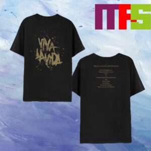 Coldplay Viva La Vida Album Tracklistings On The Back Two Sided T-Shirt