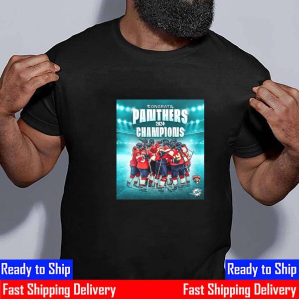 Congrats 2024 Stanley Cup Champions Are Florida Panthers x Miami Dolphins Essential T-Shirt
