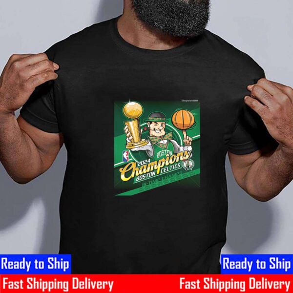 Congrats Boston Celtics Win The 2024 NBA Championship For 18-Time Champs Essential T-Shirt
