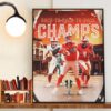 Congrats Nevelle Clark Marlon Williams And Cole Schneider Are 2024 UFL Champions Wall Art Decor Poster Canvas