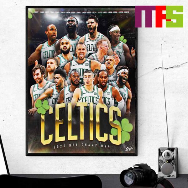 Congrats To Boston Celtics Are Champions NBA 2024 Home Decor Poster Canvas