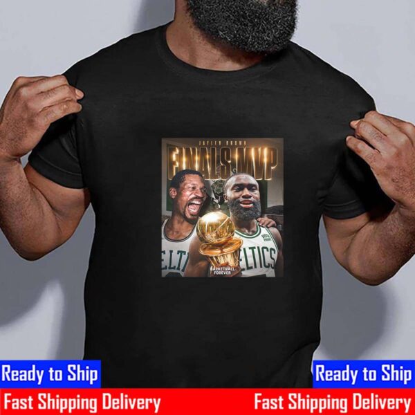 Congrats To Boston Celtics Jaylen Brown Wins The Bill Russell Finals MVP Award 2024 NBA Finals Essential T-Shirt