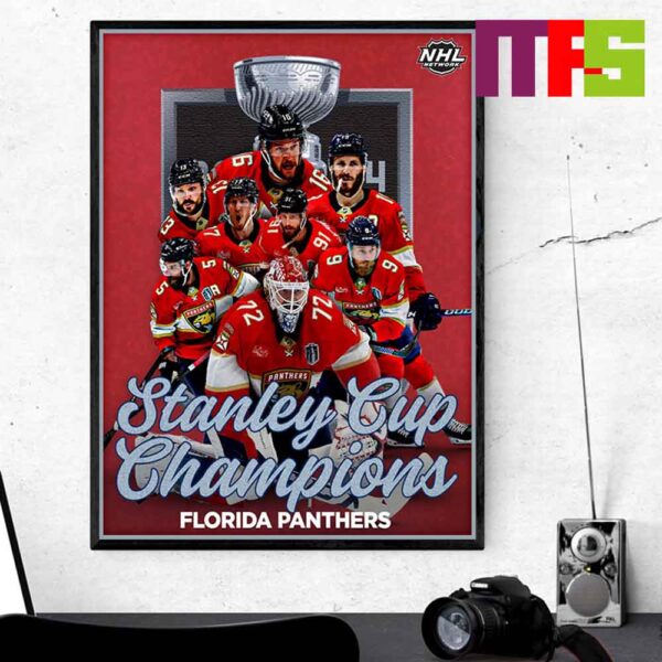 Congrats To Florida Panthers Stanley Cup Champions 2024 Home Decor Poster Canvas