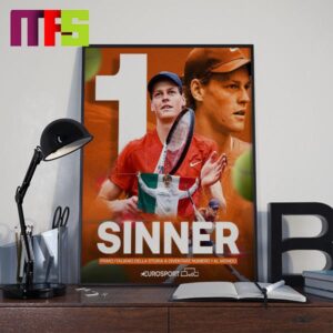 Congrats To Jannik Sinner Take Over New World No 1 The ATP Rankings Home Decor Poster Canvas
