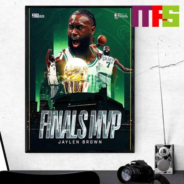 Congrats To Jaylen Brown MVP 2024 NBA Finals Boston Celtics Home Decor Poster Canvas