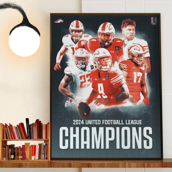 Congrats To The 2024 United Football League Champions Are The Dynasty Birmingham Stallions 3x Champions Wall Art Decor Poster Canvas