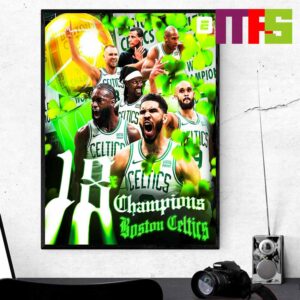 Congratulations Boston Celtics Are NBA Champions 2024 For The First Time In 16 Years Home Decor Poster Canvas