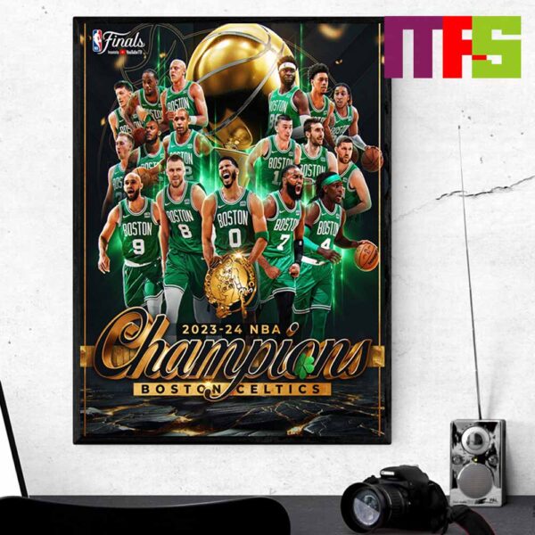 Congratulations Boston Celtics Are The 2023-2024 NBA Champions Home Decor Poster Canvas