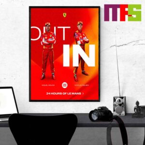 Congratulations To Ferrari Hypercar Winner At Le Mans 2024 Ferrari 499P Out In Home Decor Poster Canvas