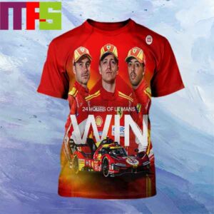 Congratulations To Ferrari Hypercar Winner At Le Mans 2024 Repeat History All Over Print Shirt