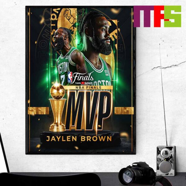 Congratulations To Jaylen Brown Is The 2024 NBA Finals MVP Home Decor Poster Canvas