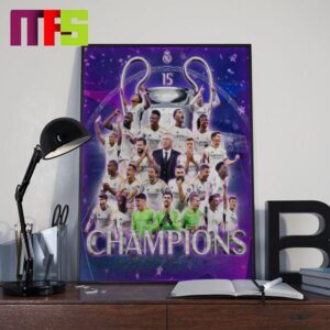 Congratulations To Real Madris Win Champions League The 2023-2024 Home Deor Poster Canvas