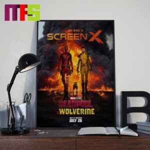 Deadpool And Wolverine In Screen X Release On July 26th 2024 Home Decor Poster Canvas